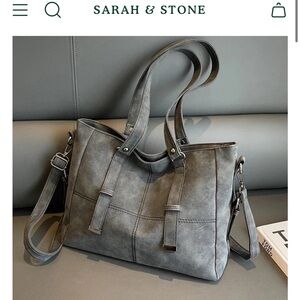 brand new with tags grey shoulder bag